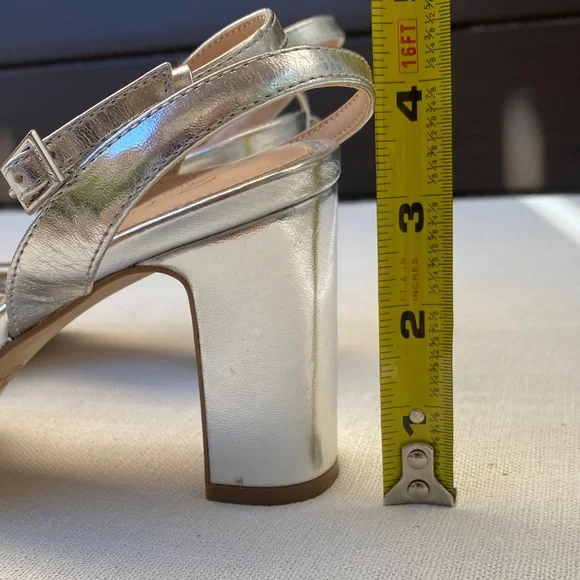 Jewel Badgley Mischka Christen Metallic Knotted Block
Heel Sandal - Picture 14 of 14